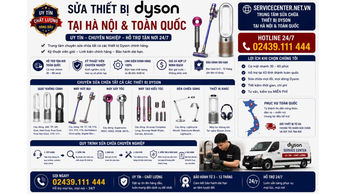 Sửa Thiết Bị Dyson Tại Hà Nội Và Toàn Quốc https://servicecenter.net.vn Hotline: 02439.111 444 Uy Tín – Hỗ Trợ Tại Nhà 24/7