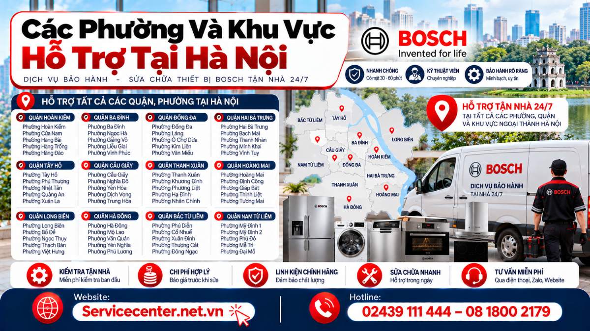 Các phường và khu vực hỗ trợ tại Hà Nội Website: https://Servicecenter.net.vn
Hotline: 02439 111 444 – 08 1800 2179