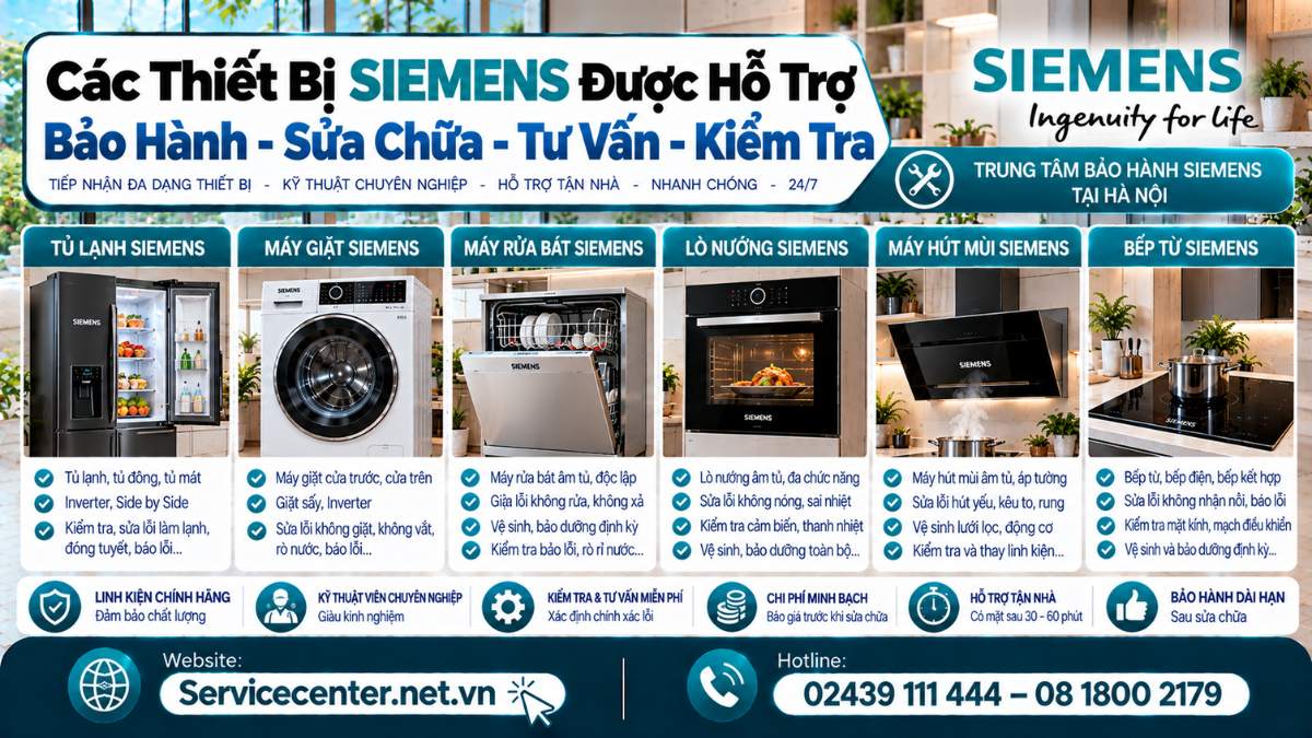 Các thiết bị Siemens được hỗ trợ bảo hành sửa chữa tư vấn kiểm tra Website: https://Servicecenter.net.vn - Hotline: 02439 111 444 – 08 1800 2179