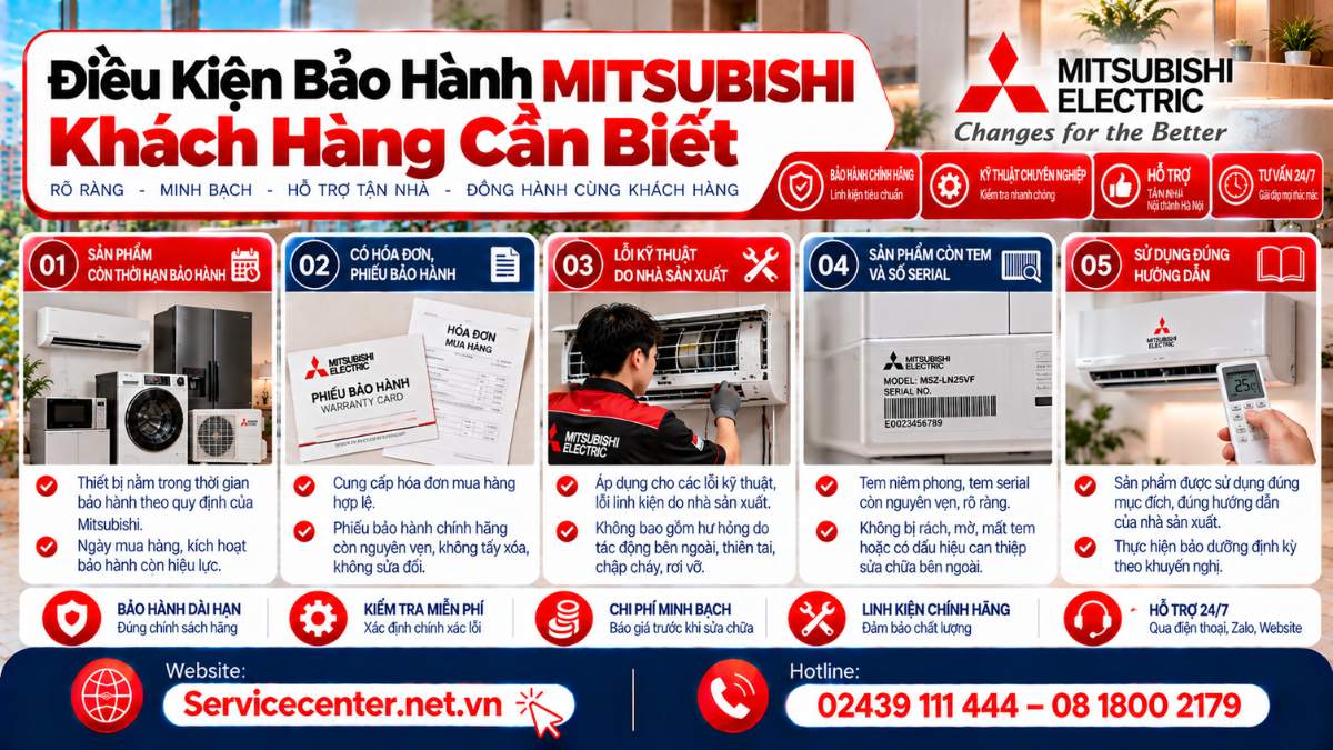 Điều Kiện Bảo Hành Mitsubishi Khách Hàng Cần Biết Website: https://Servicecenter.net.vn - Hotline: 02439 111 444 – 08 1800 2179