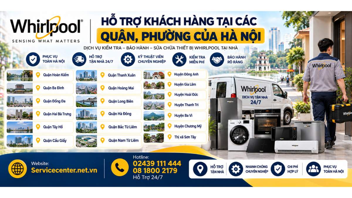 Hỗ trợ khách hàng tại các quận, phường của Hà Nội Website: Servicecenter.net.vn   📞 Hotline: 02439 111 444  08 1800 2179