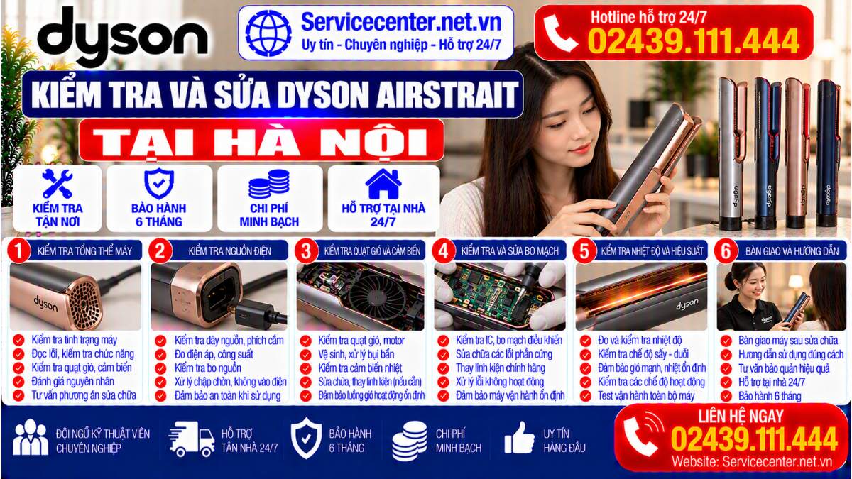 Kiểm Tra Và Sửa Dyson Airstrait Tại Hà Nội Website: Servicecenter.net.vn   📞 Hotline: 02439.111.444