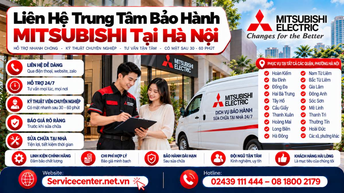 Liên Hệ Trung Tâm Bảo Hành Mitsubishi Tại Hà Nội Website: https://Servicecenter.net.vn - Hotline: 02439 111 444 – 08 1800 2179