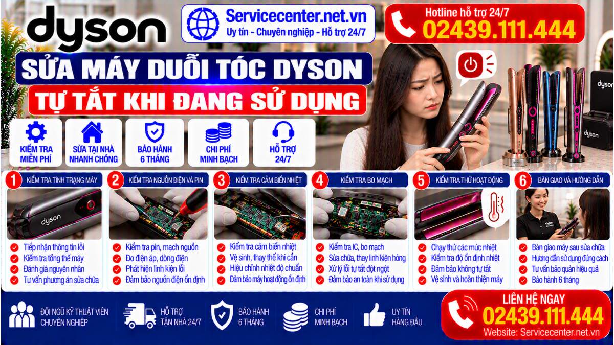 Sửa Máy Duỗi Tóc Dyson Tự Tắt Khi Đang Sử Dụng Website: Servicecenter.net.vn   📞 Hotline: 02439.111.444