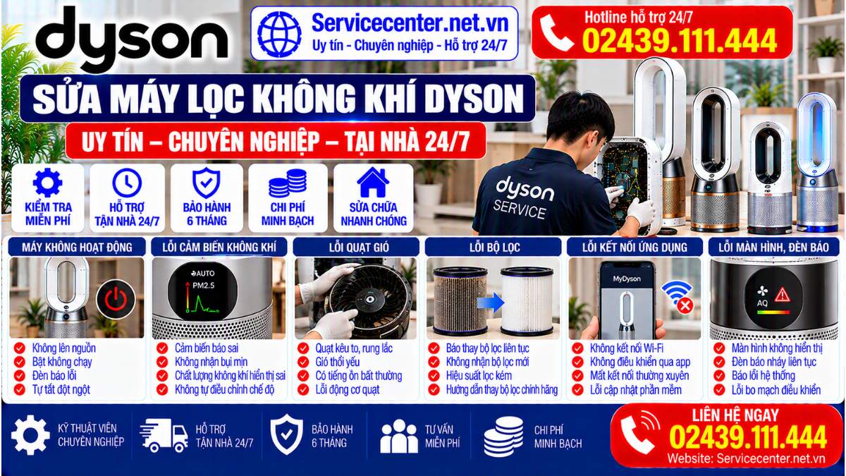 Sửa Máy Lọc Không Khí Dyson Website: Servicecenter.net.vn   📞 Hotline: 02439.111.444