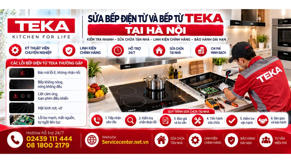 Sửa bếp điện từ và bếp từ Teka tại Hà Nội Website: Servicecenter.net.vn 📞 Hotline: 02439 111 444 08 1800 2179