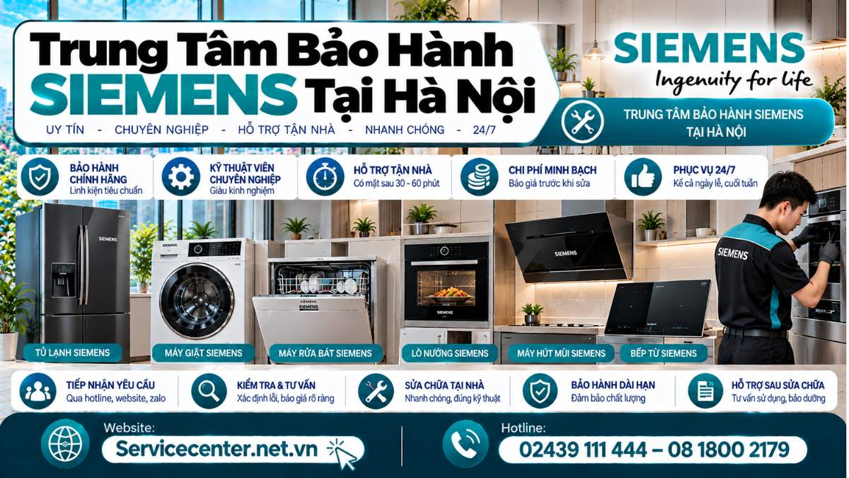 Trung Tâm Bảo Hành Siemens Tại Hà Nội Website: https://Servicecenter.net.vn - Hotline: 02439 111 444 – 08 1800 2179